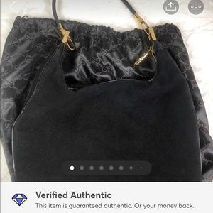 Gucci One-strap Suede Shoulder Bag